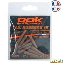T&eacute;tine ROK Lead Clip Tail Rubber Camo (par 10)