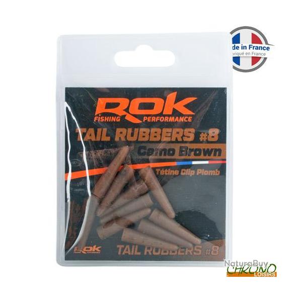 T�tine ROK Lead Clip Tail Rubber Camo (par 10)
