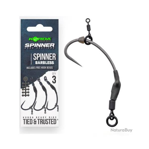 Hame�on Korda Spinner Hook Section Spinner sans Ardillon (par 3) n� 6