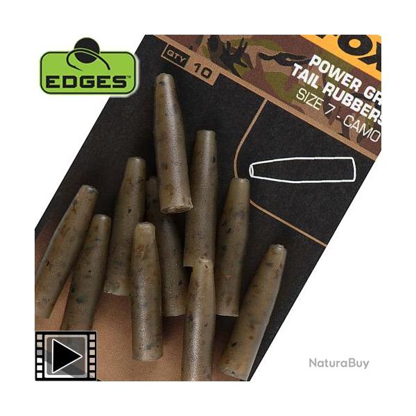 T�tine Fox Edges Camo Powergrip Tail Rubbers T.7 (par 10)