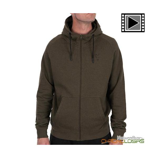 Sweat Zipp� Fox LW Hoody Green Black