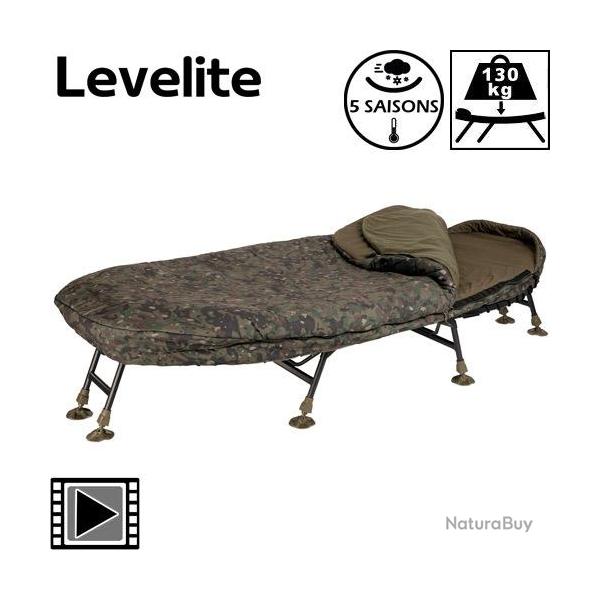 Bed Chair Trakker Levelite Oval MF-HDR Wide 8 pieds 3/5 Saisons