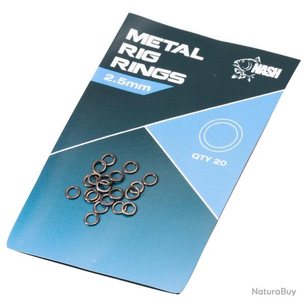 Anneaux Nash Metal Rig Rings 2.5mm (par 20)