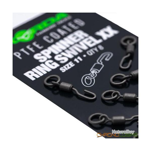 Emerillon � Anneau Korda PTFE Spinner Ring Swivel  XX T11 (par 8)