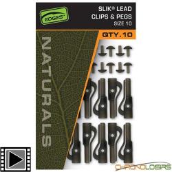 Clip Plomb Fox Edges Naturals Slik Lead Clips & Pegs T.10 (par 10)