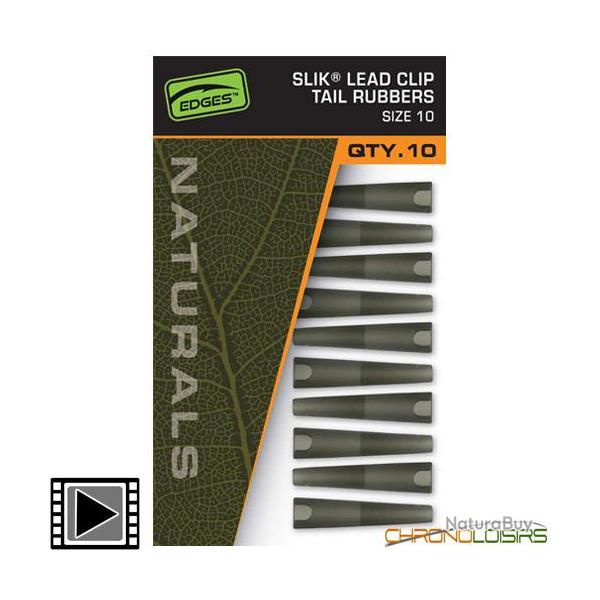 T�tine Fox Edges Naturals Slik Lead Clips Tail Rubbers T.10 (par 10)