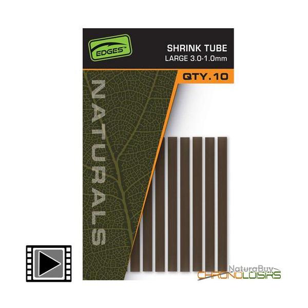Gaine Thermo R�tractable Fox Edges Naturals Shrink Tube L 3.0-1.0mm (par 10)