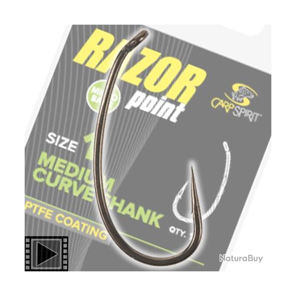 Hame�on Carp Spirit Razor Medium Curve Shank (par 10) n� 2