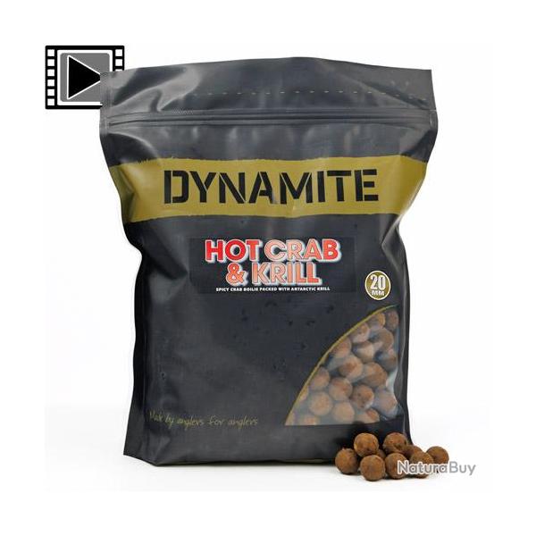 Bouillettes Dynamite Baits Hot Crab & Krill 20mm 1.8kg