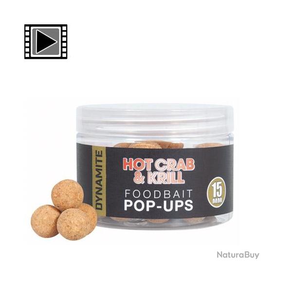 Pop Ups Dynamite Baits Hot Crab & Krill 15mm