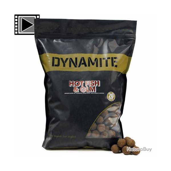 Bouillettes Dynamite Baits Hot Fish & GLM 20mm 1.8kg