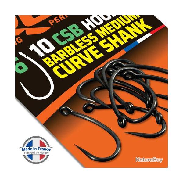 Hame�on ROK Medium Curve Shank Sans Ardillon (par 10) n� 6