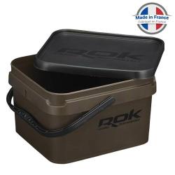 Seau Carr&eacute; ROK Square Bucket Complet Marron Vert 10L