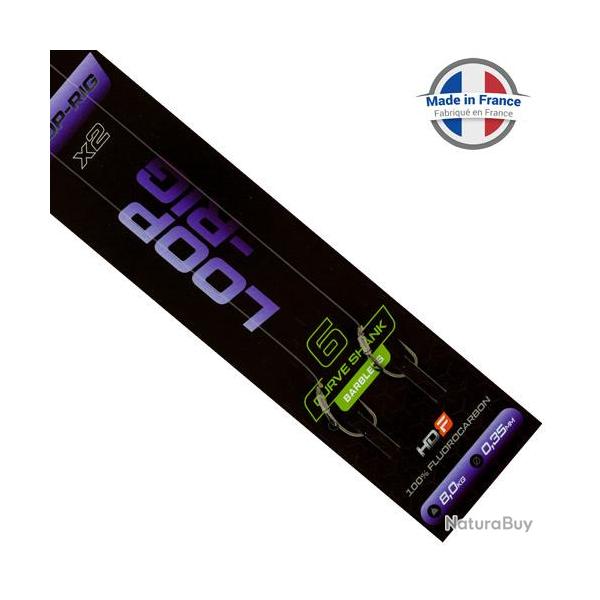 Bas de Ligne ROK Loop-Rig Curve Shank sans Ardillon (par 2) n 6
