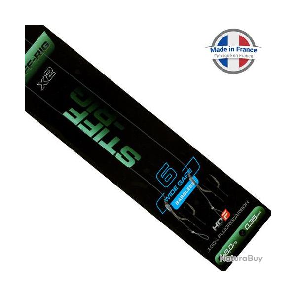 Bas de Ligne ROK Stiff-Rig Wide Gape sans Ardillon (par 2) n 4