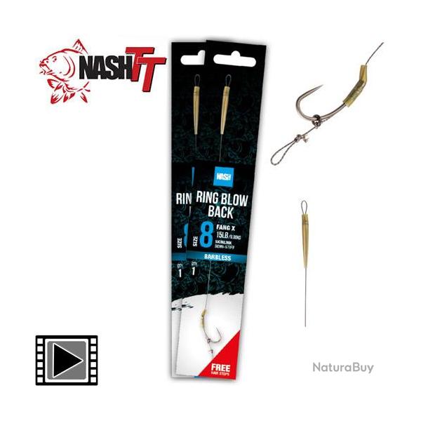 Bas de Ligne Nash Ring Blow Back Rig sans Ardillon n 4