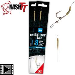 Bas de Ligne Nash Ring Blow Back Rig sans Ardillon n&deg; 6