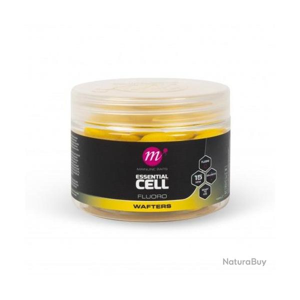 Bouillettes Equilibr�es Mainline Fluoro Wafters Yellow 15mm Essential Cell