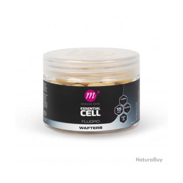 Bouillettes Equilibr�es Mainline Fluoro Wafters White 15mm Essential Cell
