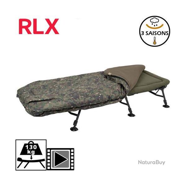 Bed Chair Trakker RLX Camo Bed System 6 pieds 3 saisons