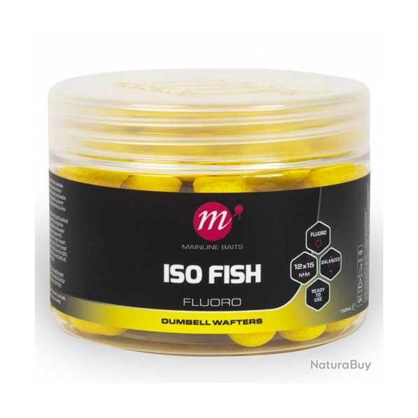 Dumbells Equilibr�s Mainline Fluoro Yellow Wafters 12x15mm Iso Fish