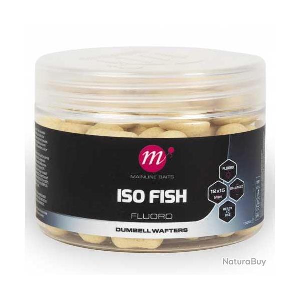 Dumbells Equilibr�s Mainline Fluoro White Wafters 12x15mm Iso Fish