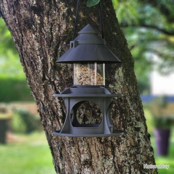 Abreuvoir et Mangeoire/Distributeur pour Oiseaux du ciel CELESTE Gris Anthracite