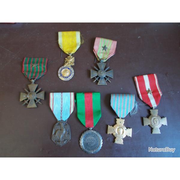 Lot de M�dailles Fran�aises ww1 et ww2