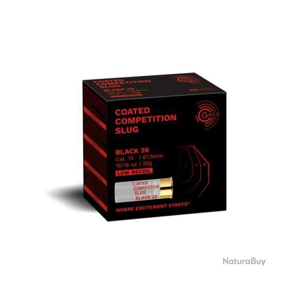 Cartouche GECO coated comp�tition slug black cal.12/67.5 26g par 100