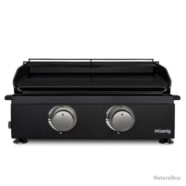Plancha au gaz 2 br�leurs Noir