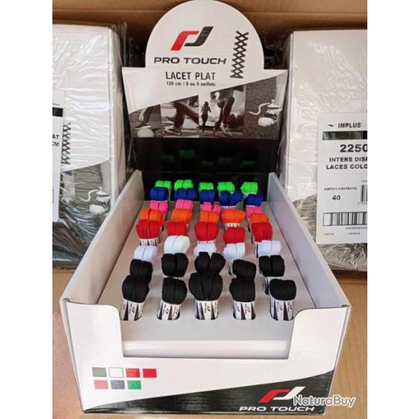 12 Pr�sentoir de 40 lacets plat 120cm, 100% polyester