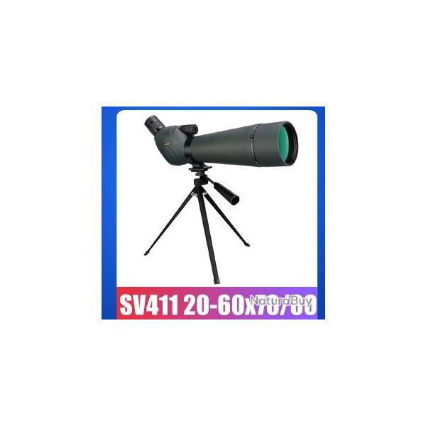 Svbony SV411 Longue Vue  20-60X80 avec Tr�pied, Double Foyer �tanche Longue Vue Tir Sportif
