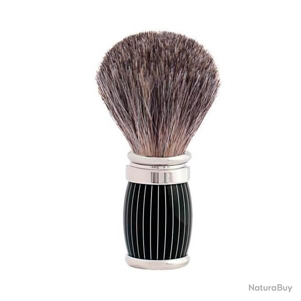 J5294 Blaireau Plisson "Joris" pur gris monture finition r�tro chrom�