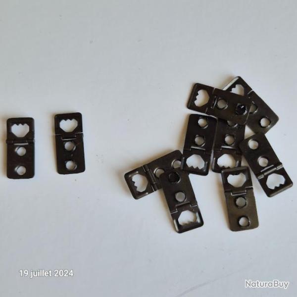 Lot de 10 charni�res attaches de cadre � frapper, noire