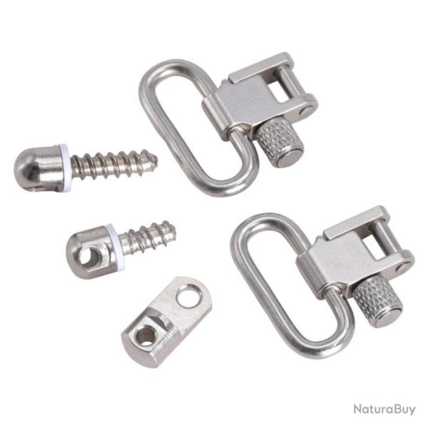 Paire de grenadi�re attache rapide couleur inox