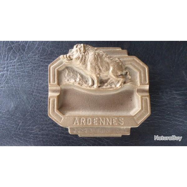 CENDRIER ANCIEN SANGLIER / ARDENNES / BRONZE?