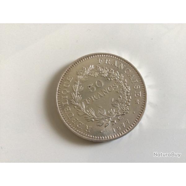 1 pieces de 50 francs hercule ARGENT de 1977