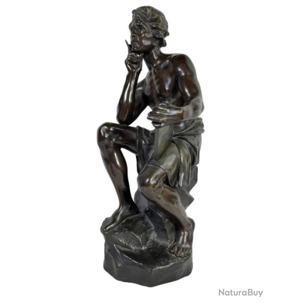 �mile Carlier sculpture en bronze ode � l'�criture