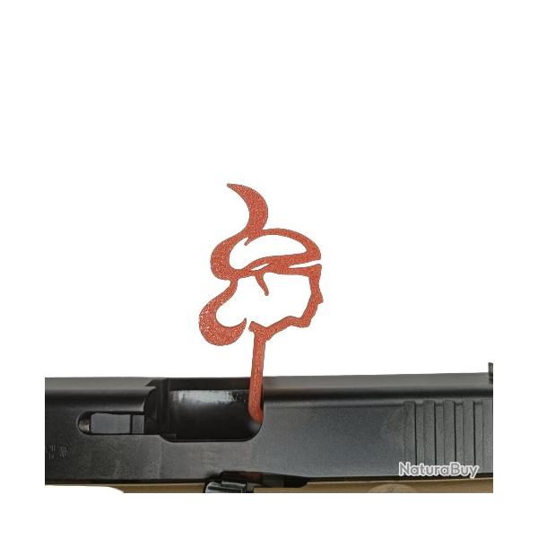 Drapeau T�moin de Chambre Vide Universel corse/t�te de maure Rouge Made in France