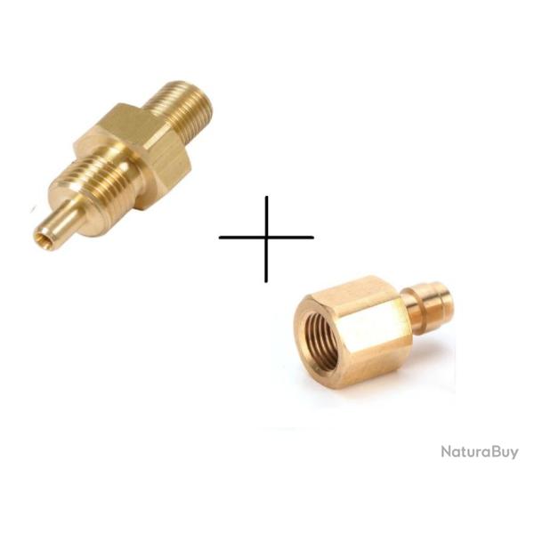 Adaptateur de remplissage Morini vers 1/8 BSP + adaptateur quick connect