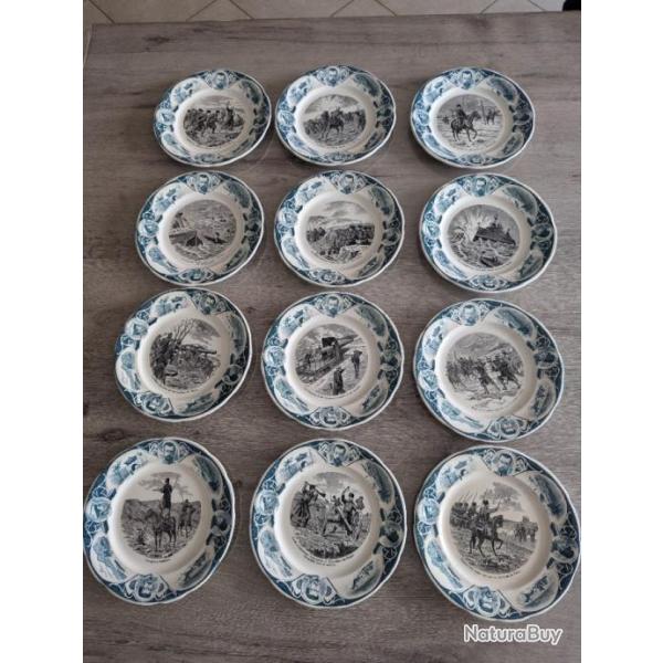 Collection assiettes Digoin Sarreguemines Guerre Russo Japonaise