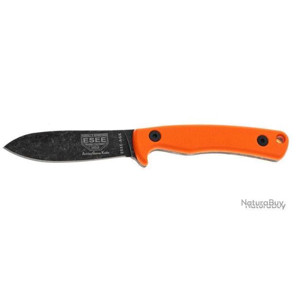 ESEE Ashley Game Knife Orange - G10 / Blackwash - �tui cuir (EESEEAGKOR)