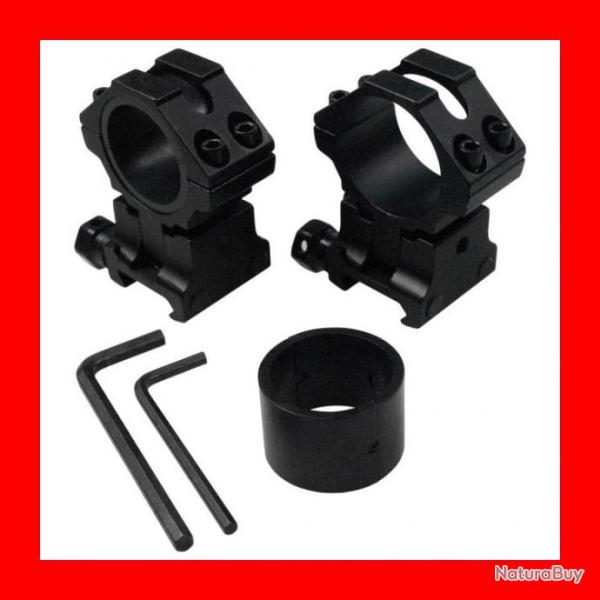 PAIRE DE COLLIERS LENSOLUX - REGLABLE EN HAUTEUR - RAIL 21 MM