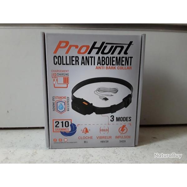 wahoo ! Collier anti aboiement Prohunt 3 MODES CLOCHE/VIBREUR/IMPULSION