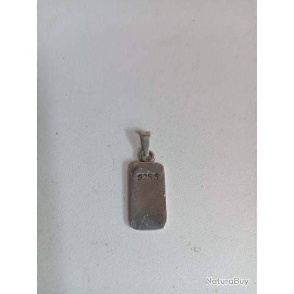 pendentifs en argent 925 s petit lingot 2 cm x 1 cm, 3,10 gr