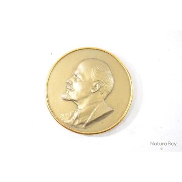 M�daille de table Russe URSS ann�es 1970 - 1980, Guerre Froide. L�nine Vlalimir LMD SOKOLOV
