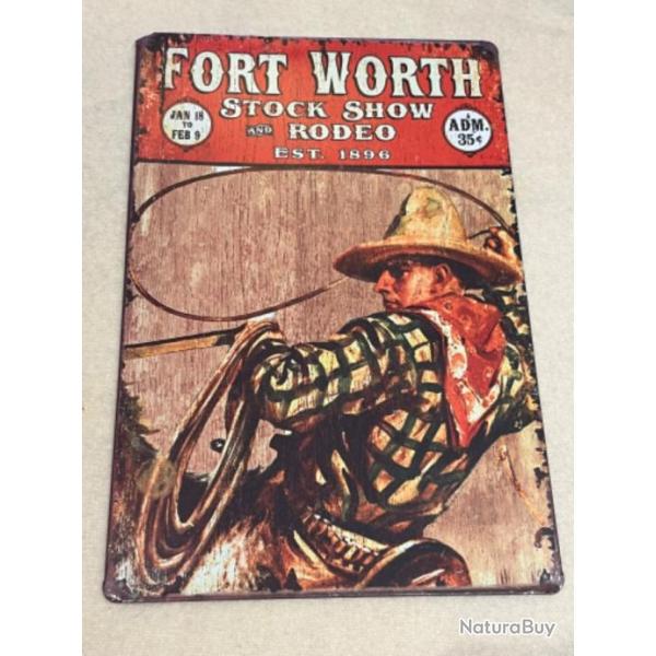 Jolie plaque  rod�o fort worth Parfait pour d�cor ville western