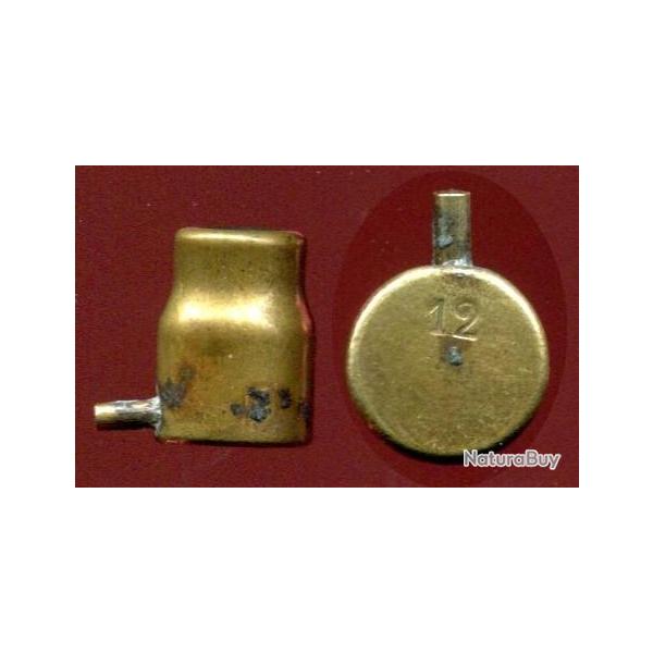 12 mm � broche � blanc de Th�atre pour revolver Lefaucheux - �tui laiton bouteill�
