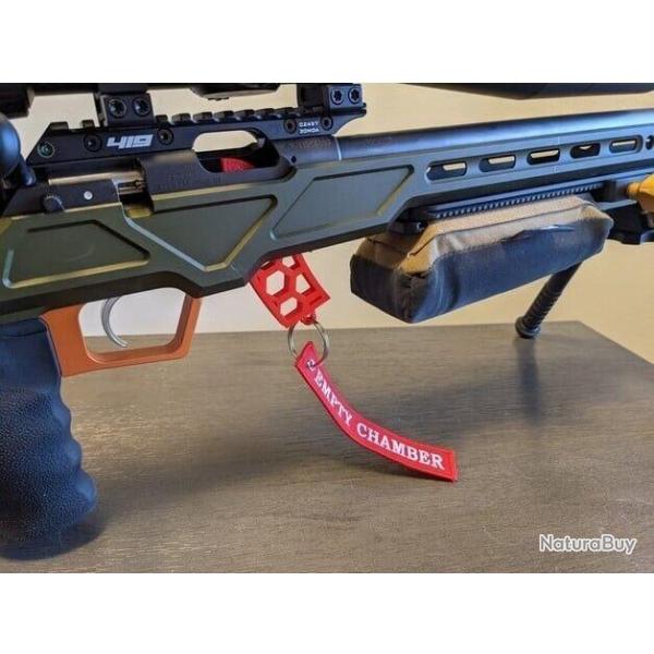 CZ 457  - Drapeau de s�curit� AJOUR�  Flagazine Empty Chamber version 1 ORANGE - impression 3D