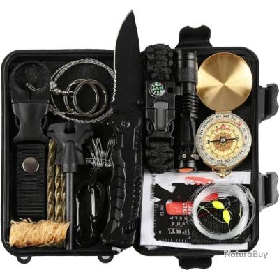 Kit Outils Survie Camping - Poche Tronçonneuse, Multi-usage Randonnée Moto